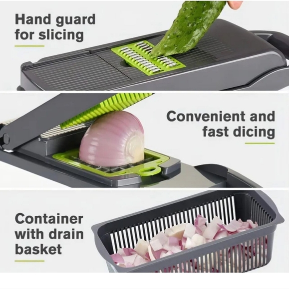 Vegetable Chopper multifunctional 14 in-1 Cutter Dicer Slicer tomato ,onion. New - Picture 12 of 12